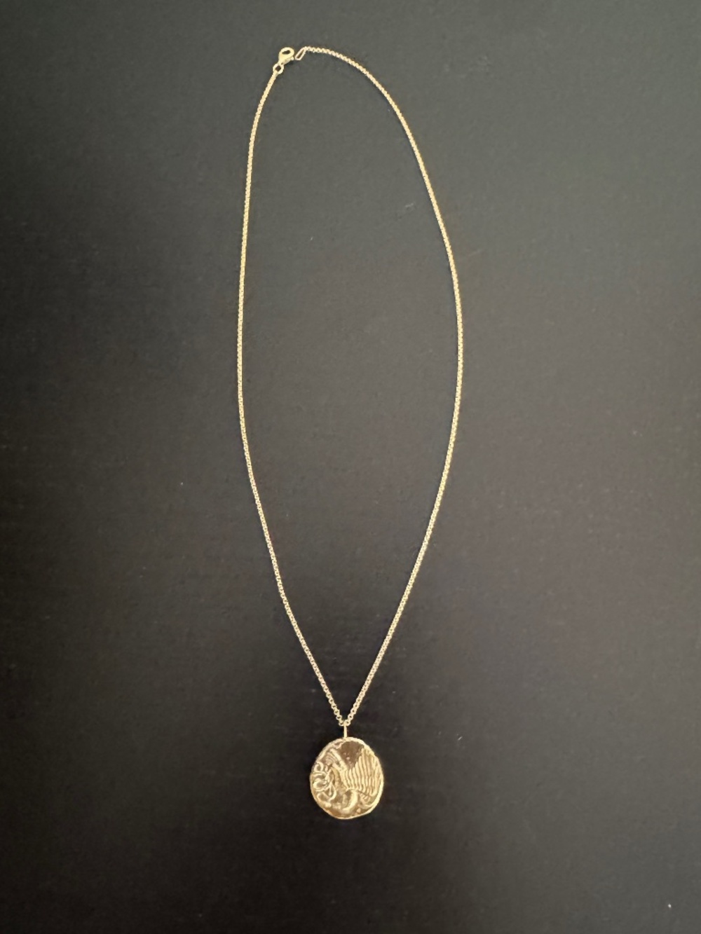 Pamela Card Jewelry Winged Victory Necklace 24K Gold Plated